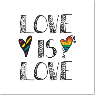 Love Is Love LGBT Pride Rainbow Posters and Art